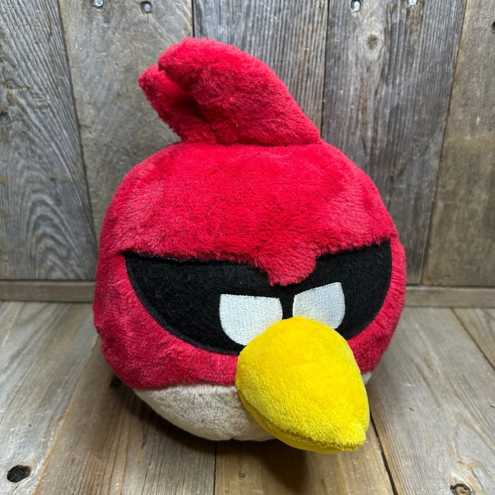 Angry Birds Space Red Bird 8 Inch Round Plush Stuffed Toy Classic Character